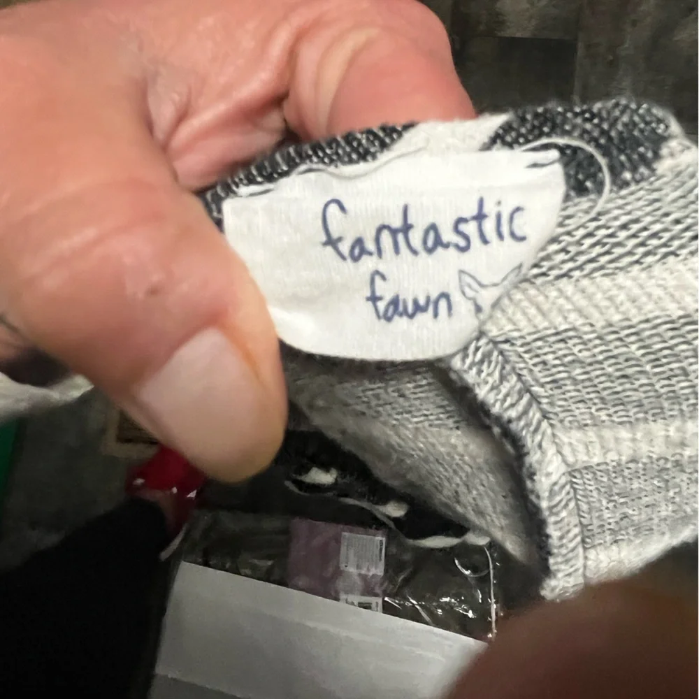 Fantastic Fawn Striped Black and White Top - Picture 3 of 4